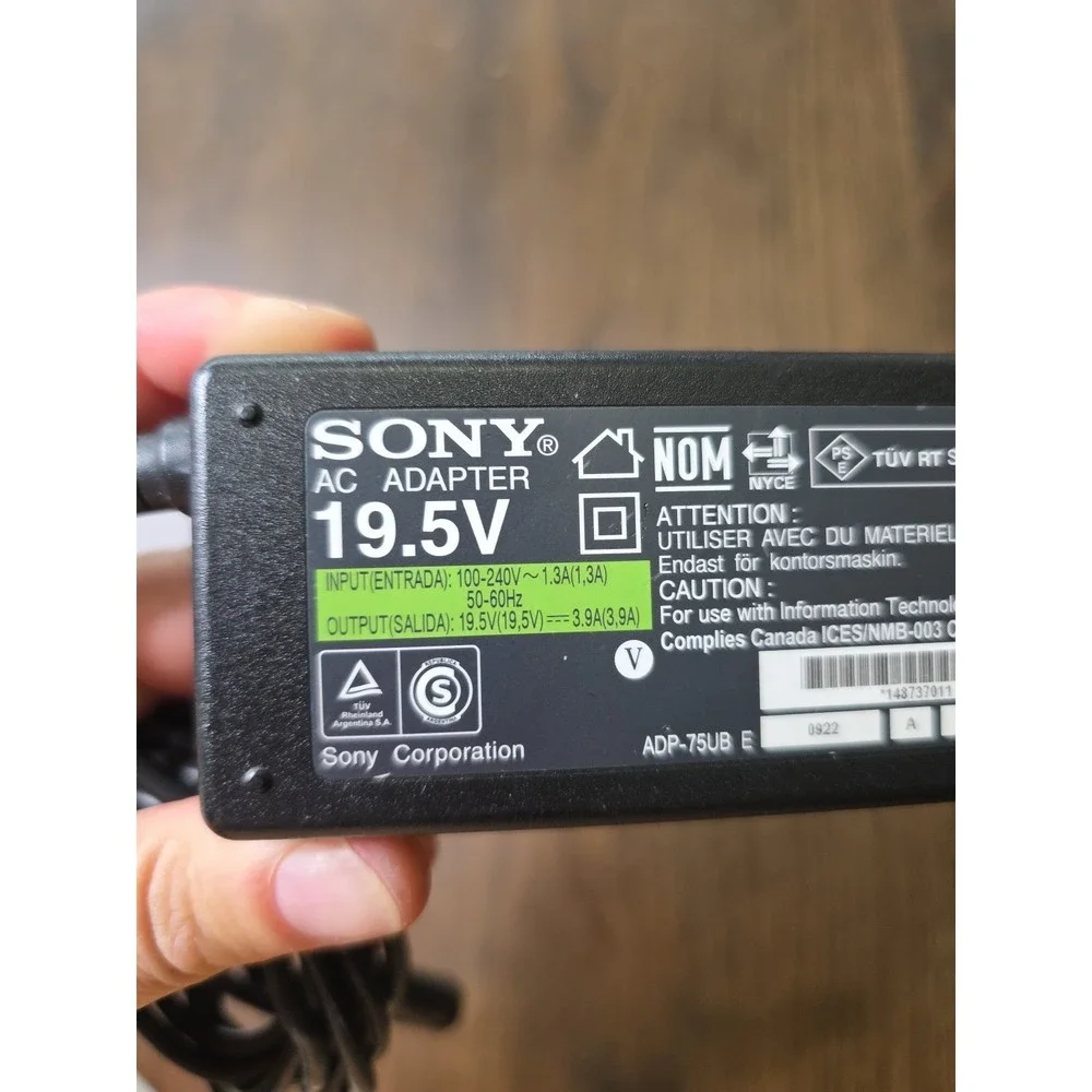 ✅ Genuine Sony OEM Power Supply AC Adapter 19.5V VGP-AC19V19 Cord Laptop Vaio F3